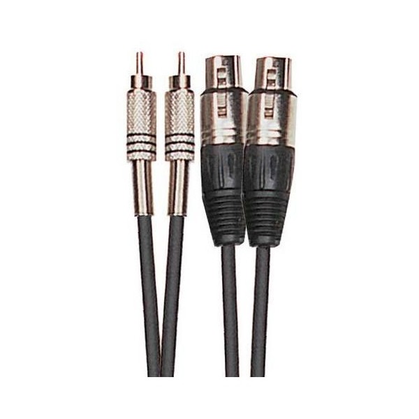 CORDON DOUBLE XLR FEMELLE VERS DOUBLE RCA 3 METRES