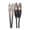 CORDON DOUBLE XLR FEMELLE VERS DOUBLE RCA 3 METRES